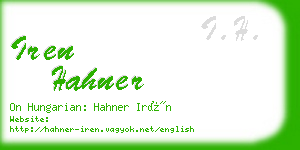 iren hahner business card